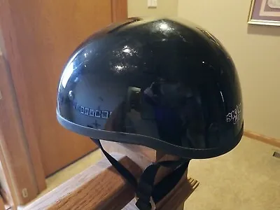$25 • Buy Skid Lid Original Gloss Black Motorcycle Low Profile U-70 DOT Helmet XXL