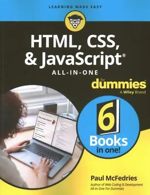 HTML CSS & Javascript All-In-One For Dummies Paperback By McFedries Paul... • £21.87