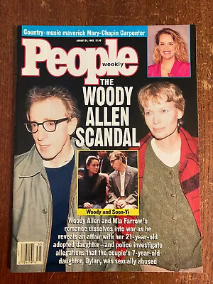 PEOPLE Magazine August 31 1992 - Woody Allen Scandal Mia Farrow Olsen Twins • £8.83