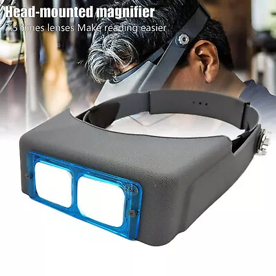 Optivisor Lens Head Magnifier Glasses Magnifying Visor Glass Headband Lenses UK • £16.49