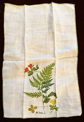 VTG Vera Neumann Floral Napkin 1970s Fern And  Flowers 11” X 17” • $10