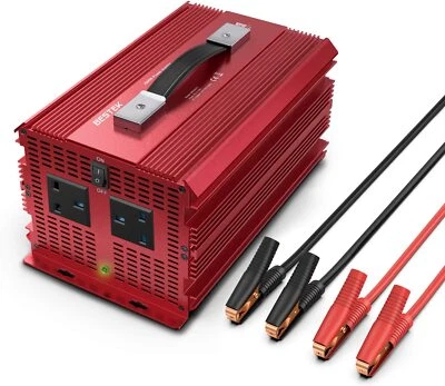 £146.99 • Buy 2000W Car Power Inverter 12V DC To 230V 2 Socket Outlet Voltage Converter 4Clips