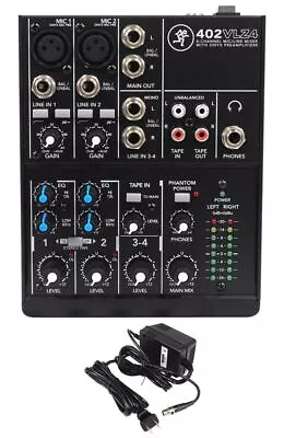 Mackie 402VLZ4 Mixer 4-Channel Compact Analog Low-Noise W/ 2 ONYX Preamps • $94.99