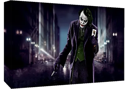 Dark Knight Joker Batman Film Cotton Canvas Wall Art Picture Print A1 A2 A3 A4 • £12.95