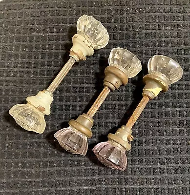 Vintage Glass Door Knobs Lot Of 3 Sets • $27.49