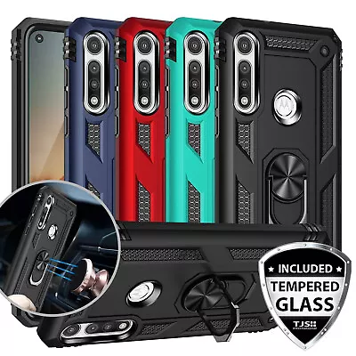 For Motorola Moto G Fast Ring Case Cover Magnetic Metal Stand +Tempered Glass • $6.99