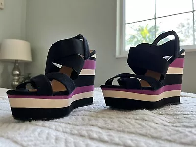 Womens Madden Girl Cappe Wedged Sandals Size 8M • $9.99