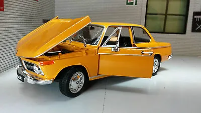 1:24 BMW 2002 Ti Tii 1966 Orange Detailed Welly G Scale Diecast Model Car 24053 • £26.20