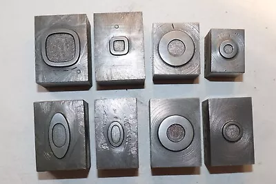 LOT 8x MIXED SHAPES DESIGNS Antique Vintage Jewelry Making Hub Die Stamp Steel • $30