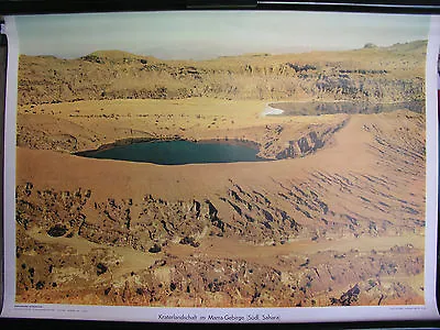 Schulwandbild Mural Image Krater-Landschaft Marra-Gebirge Sahara Africa 72x50 • $75.27