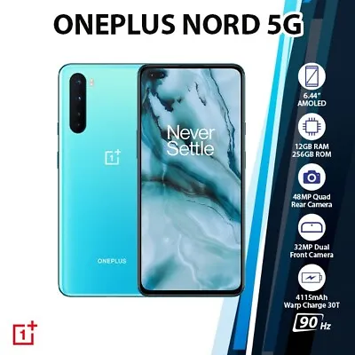 OnePlus Nord 5G Android Mobile Phone (Blue Mable/12GB+256GB/Dual SIM/Unlocked) • $906.23