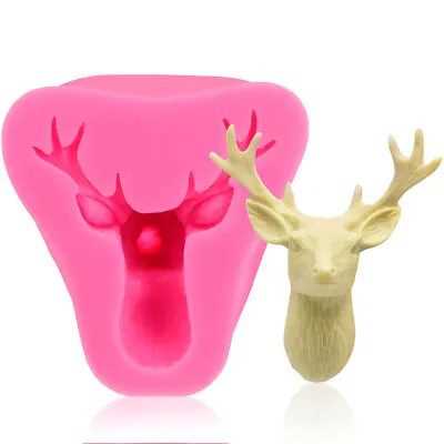 3d Deer Jelly Molds Stag Silicone Fudge Kuchenformen Chocolate Candy • £8.04
