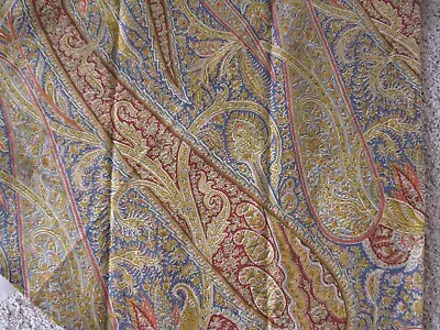 NEW  WILLIAMS SONOMA PAISLEY Multi Color TABLECLOTH 70  ROUND JEWEL TONES • $45