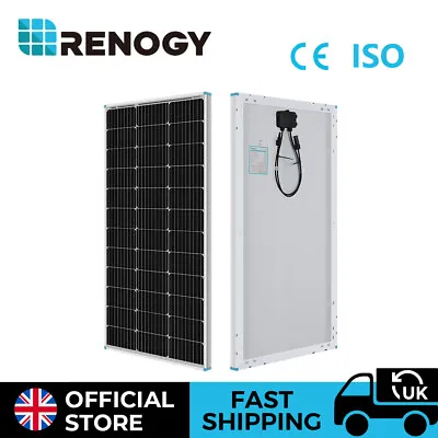 Renogy Solar Panel 100W 12V Mono Rigid For Van RV Marine Motorhome Canping • £57.50