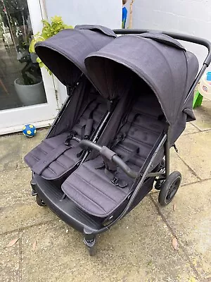 Hauck Uptown Duo Twin Pushchair (Melange Black) From Birth To 3 Years RRP £430 • £35.74