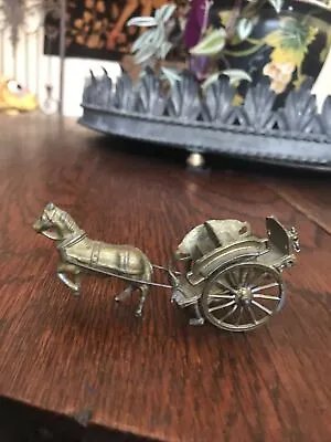 Vintage Collectible Horse & Buggy Cart Miniature Metal Toys • $11.99