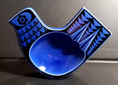 Vintage Original Blue Hornsea Pottery Bird John Clappison Ashtray Dish 1960s • £20