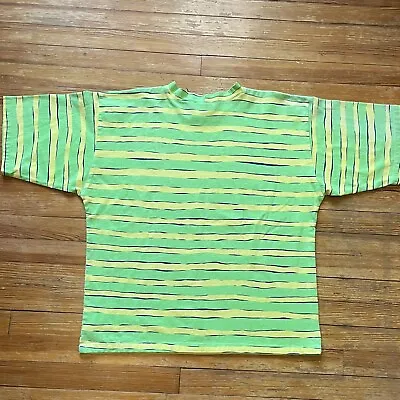 Vintage 90s Quiksilver Striped Shirt Size XL Fresh Prince Surf Beach Will Smith • $300