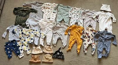 Baby Sleepsuit Pyjama Hat Bundle | 0-3 Months | George Next Matalan F&F • £4.99