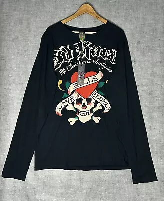 Ed Hardy Love Kills Slowly Long Sleeve T-shirt Black XXL New  • £39.99