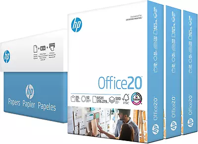 $42.99 • Buy HP Printer Paper  8.5 X 11 Paper Office 20 Lb 1500 Sheets 92 Bright 112090C