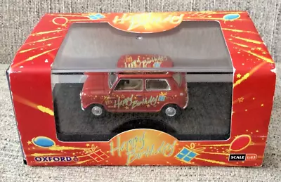 Oxford Diecast 1:43. Austin Mini Car Happy Birthday Kept In Box • £12