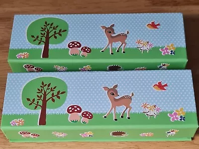 2x Magnetic Pencil Case Woodland Animals Design • £8