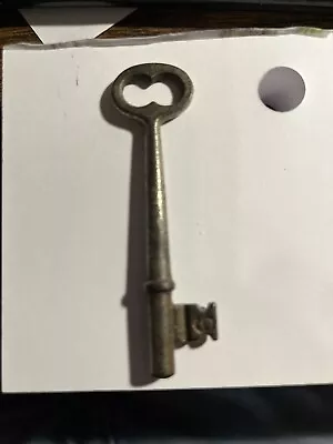 Vintage Antique Solid Barrel  Skeleton Key - 3 Inch - Number 6 On Key • $2