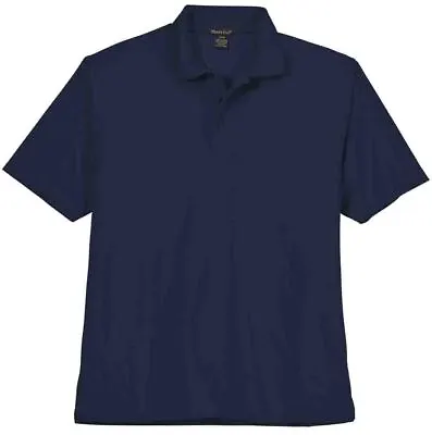 River's End Performance Edge Short Sleeve Polo Shirt Mens Blue Casual 6800-NY • $12.99