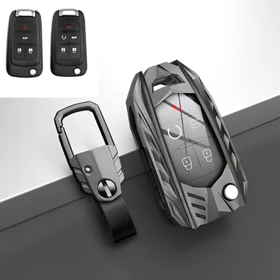 Metal Shell Flip Key Cover Case Remote Fob 5 Button For Chevrolet Cruze Buick GM • $29.18