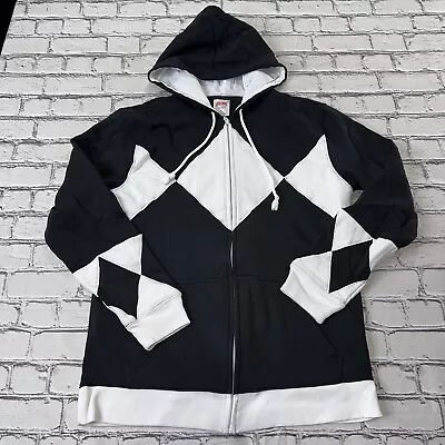 Power Rangers Zip Up Hoodie Jacket By Mighty Morphin Power Rangers  Blk White L • $39.95