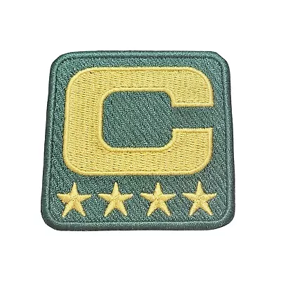 $12.99 • Buy Nfl Captain C Patch Four-star Gold Green Iron-on