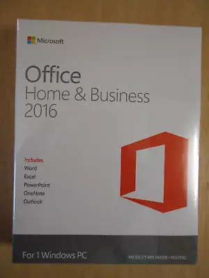 Microsoft OFFICE Home & Business 2016 For Windows PC Product Key Inside No Disc • $35