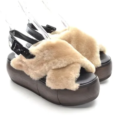 $84.99 • Buy Womens Paloma Barcelo $290 Viola Mouton Shearling Sandal 36 / 6 Shoes New In Box