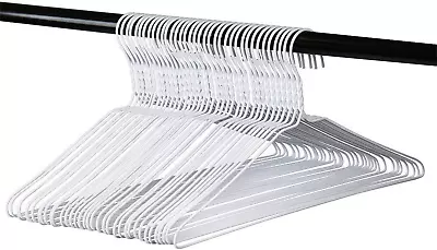 Metal 100 White Wire Hangers 18  Standard White Clothes Hangers (100 White) • $49.58