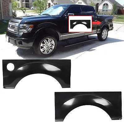 $122.50 • Buy Upper Rear Wheel Arch Bed Panel W/O Molding Holes For 2009-2014 Ford F150 Pair