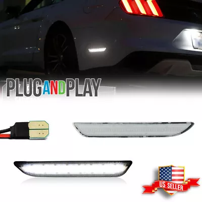 Clear White LED Rear Side Marker Signal Lamps Lights For 2015-2020 Ford Mustang • $24.99