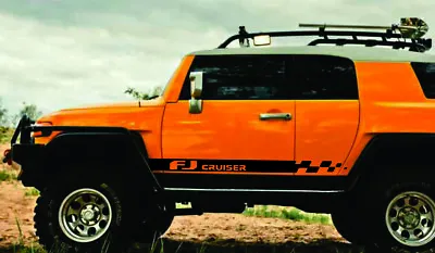 TOYOTA FJ Cruiser - 2pcs Side Stripes Graphics Vinyl Body Decals Racing Sticker • $91.21