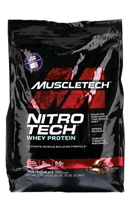 Nitro Tech Whey Peptides & Isolate Lean Musclebuilder Milk Chocolate 10 Lbs.. • $164.99