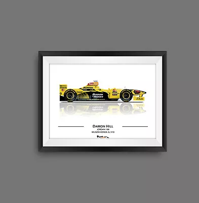 Damon Hill Jordan J198 F1 Print - Scuderia GP • £12