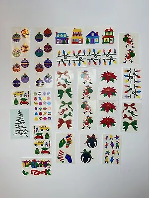 Mrs. Grossman's Sticker Lot Christmas Holidays Vintage 1990s Tree Santa • $14.99