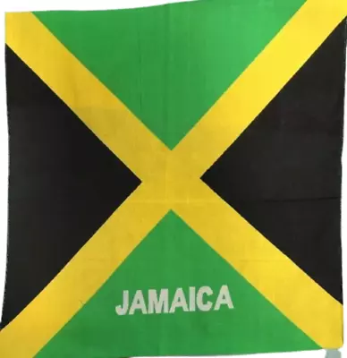 Bulk Jamaican Flag Bandana Wholesale Jamaica Bandana Scarf Jamaica Headband 12PC • $24.78