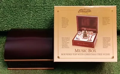 Mr. Christmas Gold Label Music Box Christmas Tree Scene Round Top Animated  • $29.99