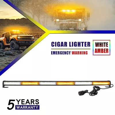 36 LED Windshield Strobe Light Bar Emergency Warning Amber White Traffic Advisor • $49.15