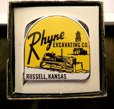 Rhyne Excavating Co. Russell Kansas 1960s Lufkin 6' Tape Measure -Unused W/ Box • $35