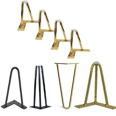 4x Hairpin Legs Hair Pin Legs Set For Furniture Bench Desk Table DIY 4''-28'' • £12.99