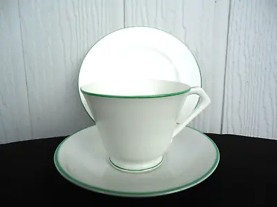 Vintage  Art Deco Green Noritake Bone China Trio Tea Cup & Saucer Plate  Foley • $6.97