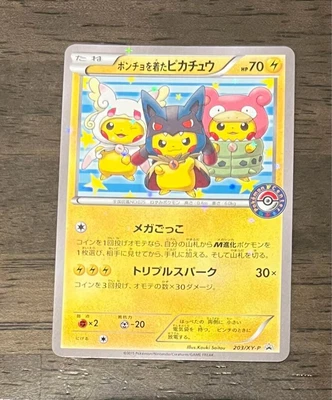 $84.99 • Buy Poncho Wearing Pikachu 203/XY-P Promo Pokemon Lucario Center Card SP