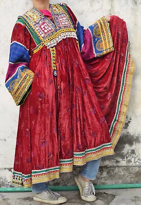 1900s Vintage Afghan Nomad Boho Tribal Ethnic Banjara Kuchi Unique Dress J 14 • $200