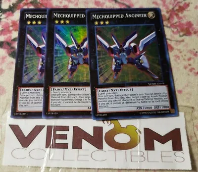 3x (M/NM) - Mechquipped Angineer - NUMH-EN035 - Super Rare - Unlimited YuGiOh • $2.85
